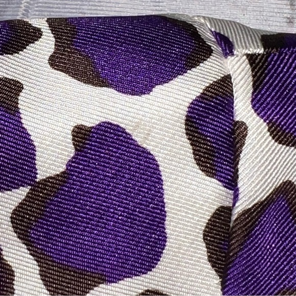 KATE SPADE silk dress shift leopard print Size 6 purple white - Picture 14 of 15